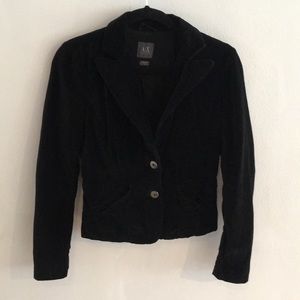 Armani exchange Black Suede Blazer size S